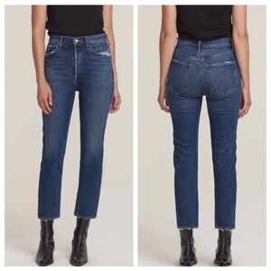 Agolde Riley High-Rise Straight Crop Jeans - Size 25